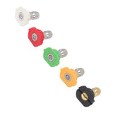 5PCS Pressure Washer Nozzle Big Fan Shape Power Washer Nozzle Tips Rinse Jet Stream Nozzle Kit 045 1.311mm / 0.05in