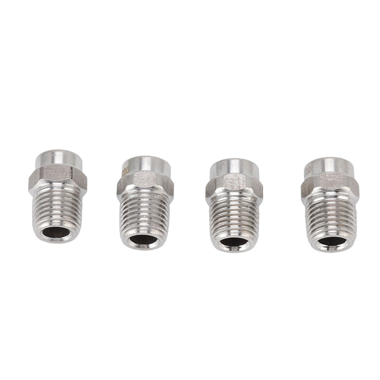 4Pcs Threaded Nozzles 22mm 304 Stainless Steel G1/4 External Thread Pressure Washer Accessories 0.874mm/0.03in Hole Diameter