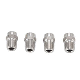 4Pcs Threaded Nozzles 22mm 304 Stainless Steel G1/4 External Thread Pressure Washer Accessories 0.874mm/0.03in Hole Diameter - Front View