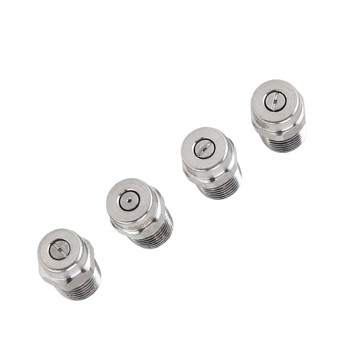 4Pcs Threaded Nozzles 22mm 304 Stainless Steel G1/4 External Thread Pressure Washer Accessories 0.874mm/0.03in Hole Diameter