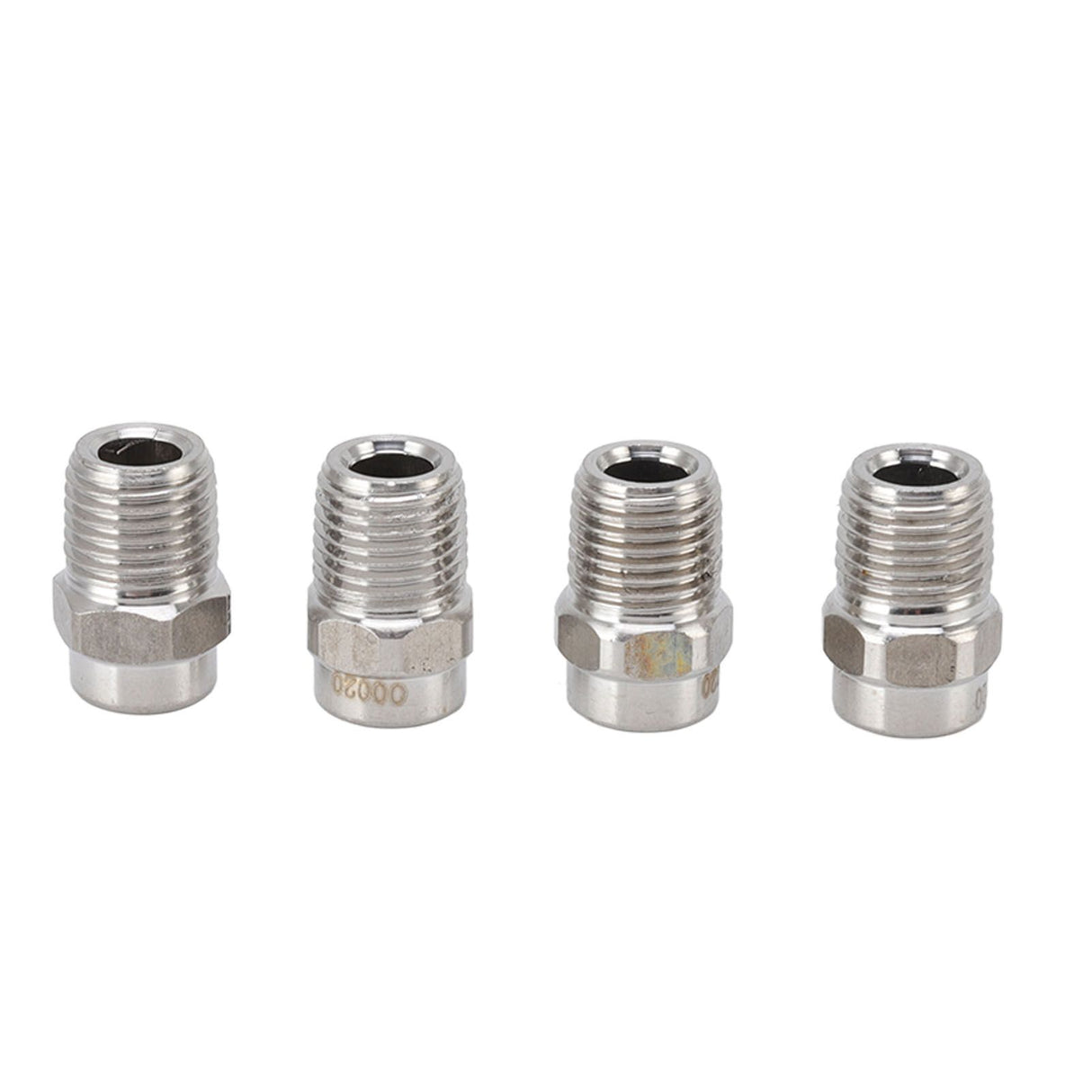 4Pcs Threaded Nozzles 22mm 304 Stainless Steel G1/4 External Thread Pressure Washer Accessories 0.874mm/0.03in Hole Diameter