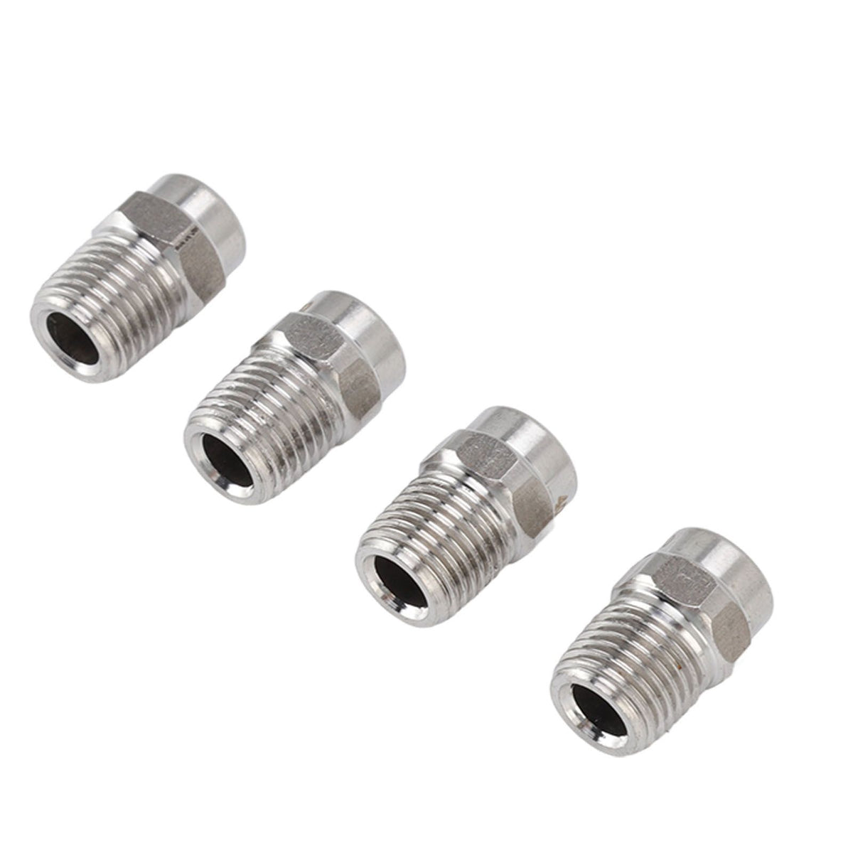4Pcs Threaded Nozzles 22mm 304 Stainless Steel G1/4 External Thread Pressure Washer Accessories 0.874mm/0.03in Hole Diameter