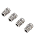 4Pcs Threaded Nozzles 22mm 304 Stainless Steel G1/4 External Thread Pressure Washer Accessories 0.874mm/0.03in Hole Diameter - Rear View