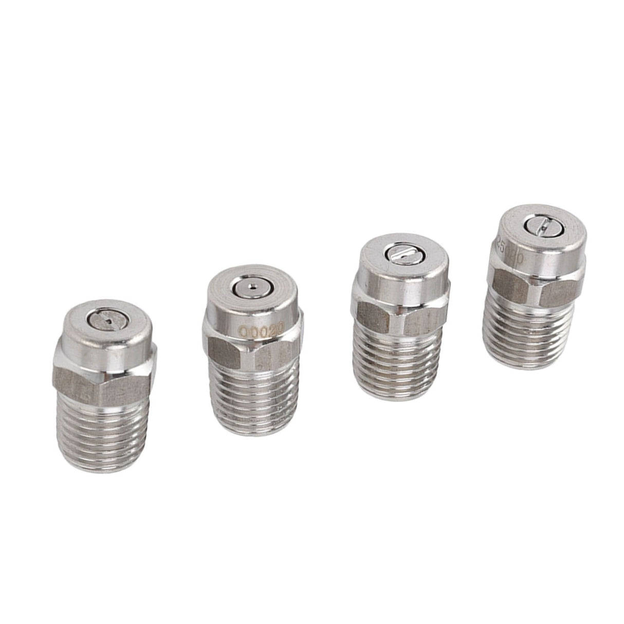 4Pcs Threaded Nozzles 22mm 304 Stainless Steel G1/4 External Thread Pressure Washer Accessories 0.874mm/0.03in Hole Diameter