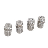 4Pcs Threaded Nozzles 22mm 304 Stainless Steel G1/4 External Thread Pressure Washer Accessories 0.874mm/0.03in Hole Diameter - Close-Up Angle