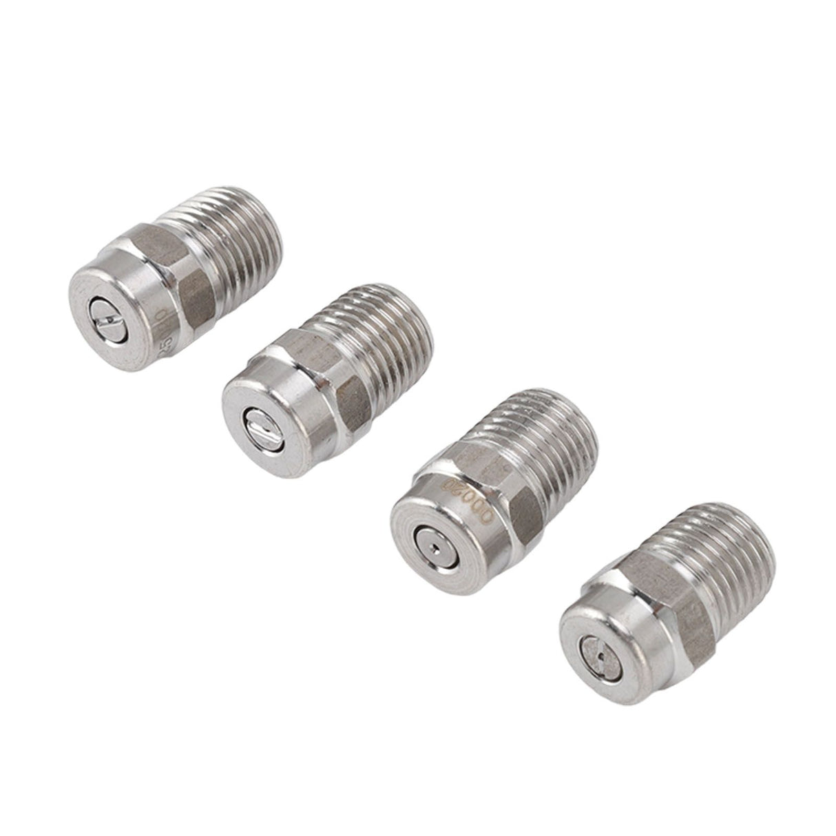 4Pcs Threaded Nozzles 22mm 304 Stainless Steel G1/4 External Thread Pressure Washer Accessories 0.874mm/0.03in Hole Diameter