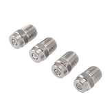 4Pcs Threaded Nozzles 22mm 304 Stainless Steel G1/4 External Thread Pressure Washer Accessories 0.874mm/0.03in Hole Diameter - Low Angle