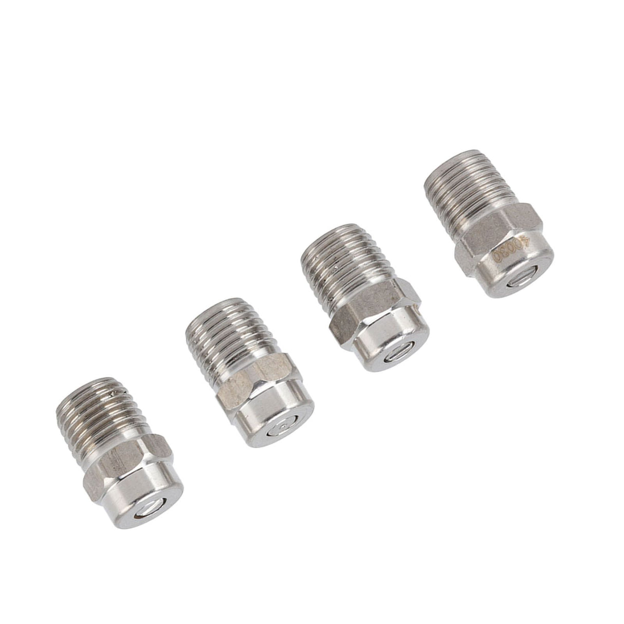 4Pcs Threaded Nozzles 22mm 304 Stainless Steel G1/4 External Thread Pressure Washer Accessories 1.07mm/0.42in Hole Diameter
