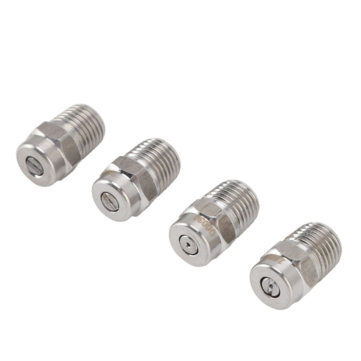 4Pcs Threaded Nozzles 22mm 304 Stainless Steel G1/4 External Thread Pressure Washer Accessories 1.07mm/0.42in Hole Diameter