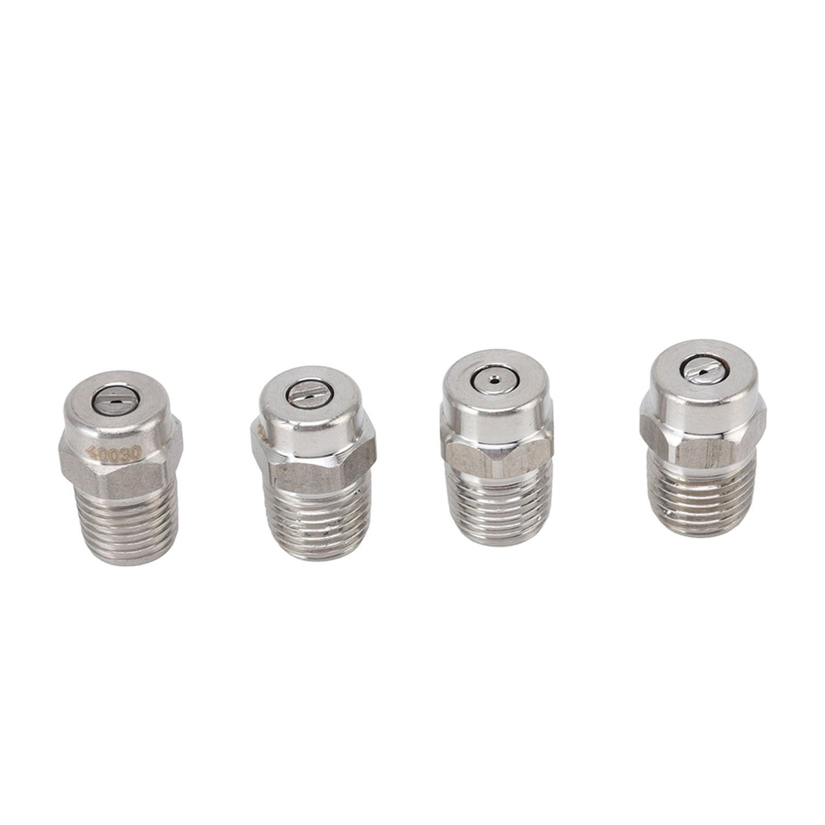4Pcs Threaded Nozzles 22mm 304 Stainless Steel G1/4 External Thread Pressure Washer Accessories 1.07mm/0.42in Hole Diameter