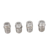 4Pcs Threaded Nozzles 22mm 304 Stainless Steel G1/4 External Thread Pressure Washer Accessories 1.07mm/0.42in Hole Diameter