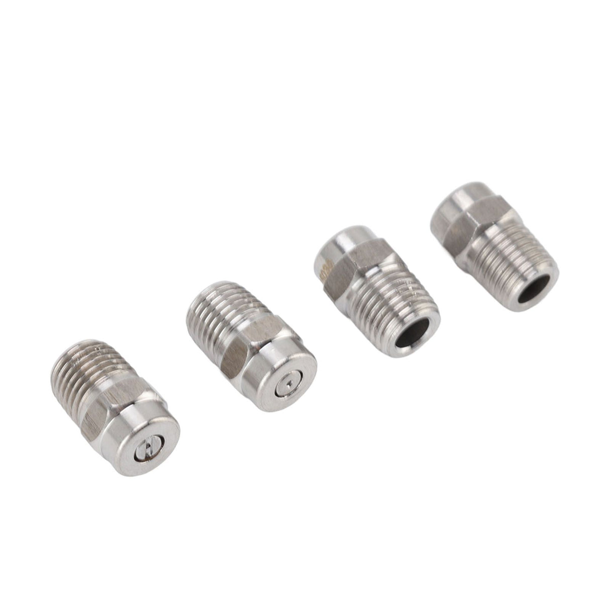 4Pcs Threaded Nozzles 22mm 304 Stainless Steel G1/4 External Thread Pressure Washer Accessories 1.07mm/0.42in Hole Diameter