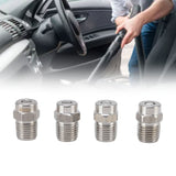 4Pcs Threaded Nozzles 22mm 304 Stainless Steel G1/4 External Thread Pressure Washer Accessories 1.07mm/0.42in Hole Diameter - Extra Image