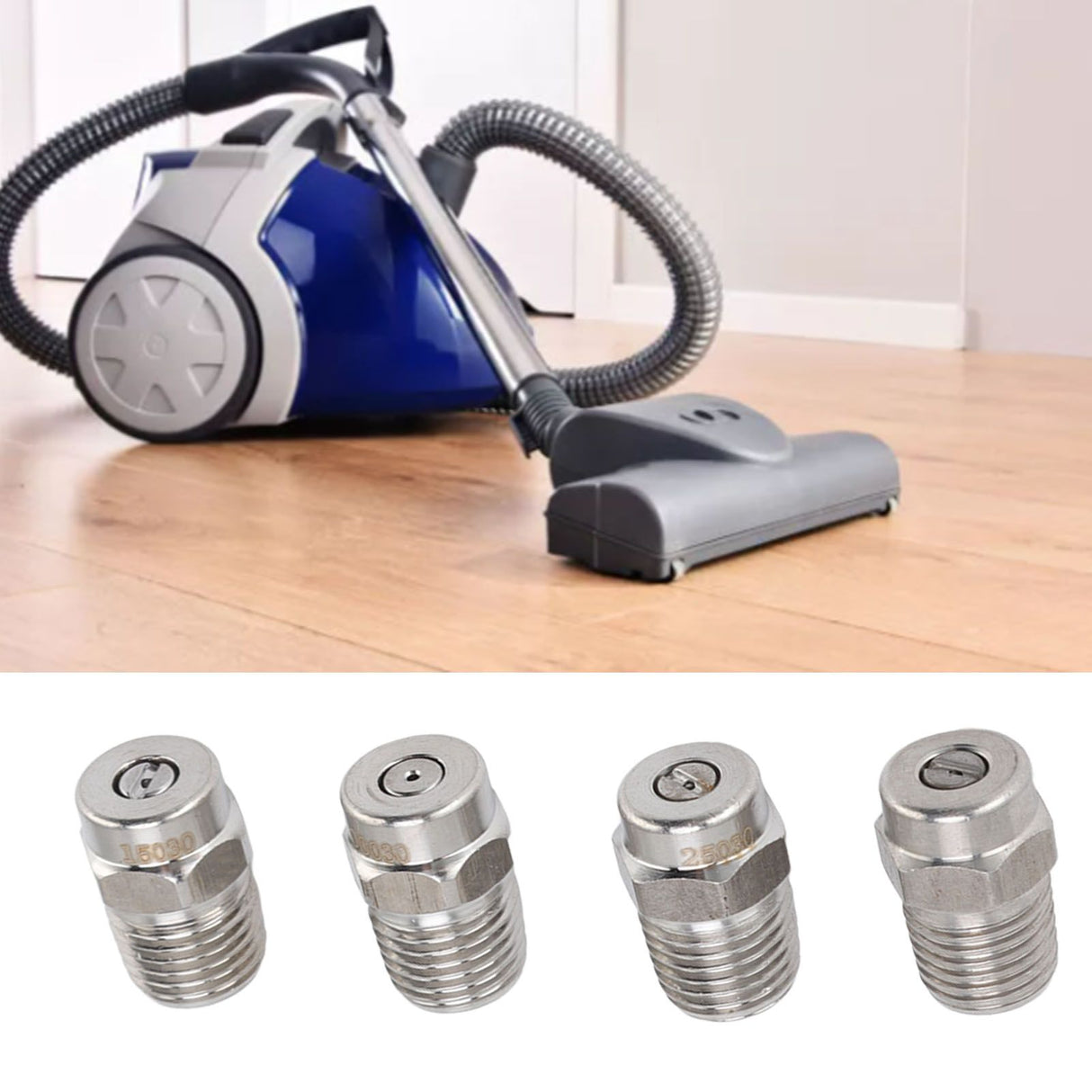 4Pcs Threaded Nozzles 22mm 304 Stainless Steel G1/4 External Thread Pressure Washer Accessories 1.07mm/0.42in Hole Diameter