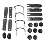 Universal Roof Mounting Fitting Kit U Screws Locknut Rubber Gasket Small Light Roof Luggage Accessories for Most Models - Front View
