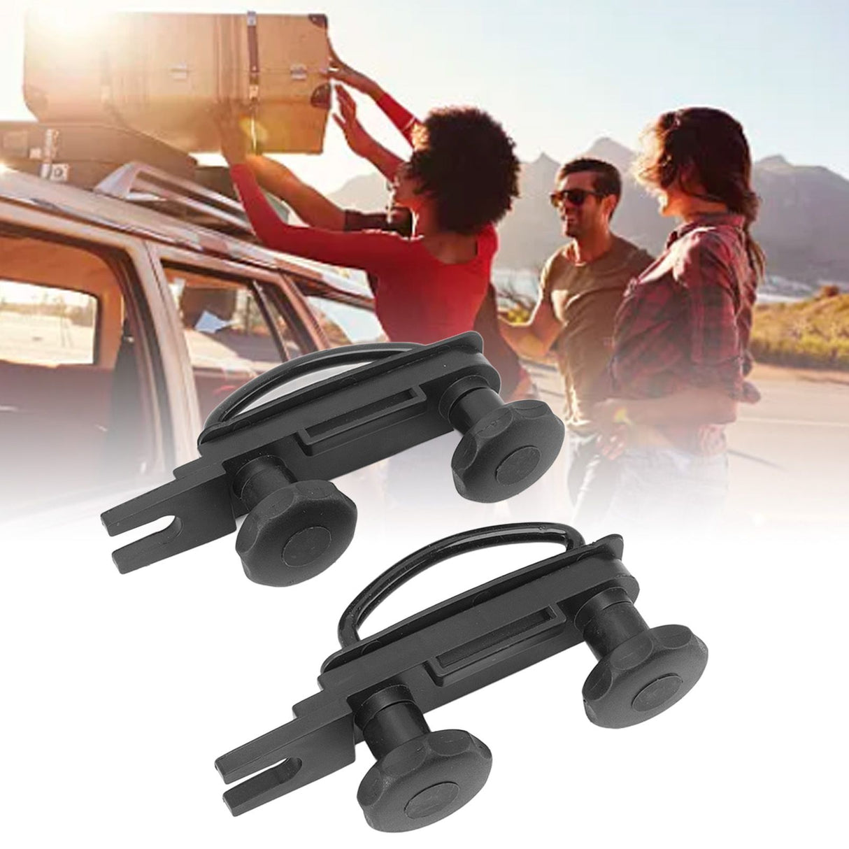 Universal Roof Mounting Fitting Kit U Screws Locknut Rubber Gasket Small Light Roof Luggage Accessories for Most Models