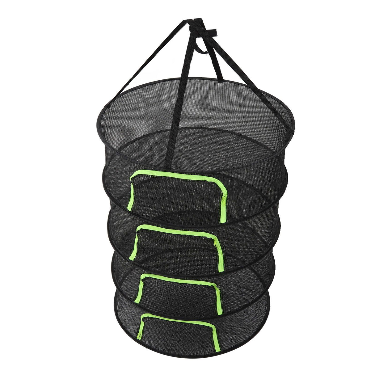 Foldable Plant Drying Net Multilayer Zipper Closure Design 60cm Diameter Herb Buds Dry Net with Storage Bag 4 Layers