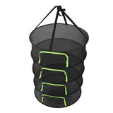 Foldable Plant Drying Net Multilayer Zipper Closure Design 60cm Diameter Herb Buds Dry Net with Storage Bag 4 Layers - Front View