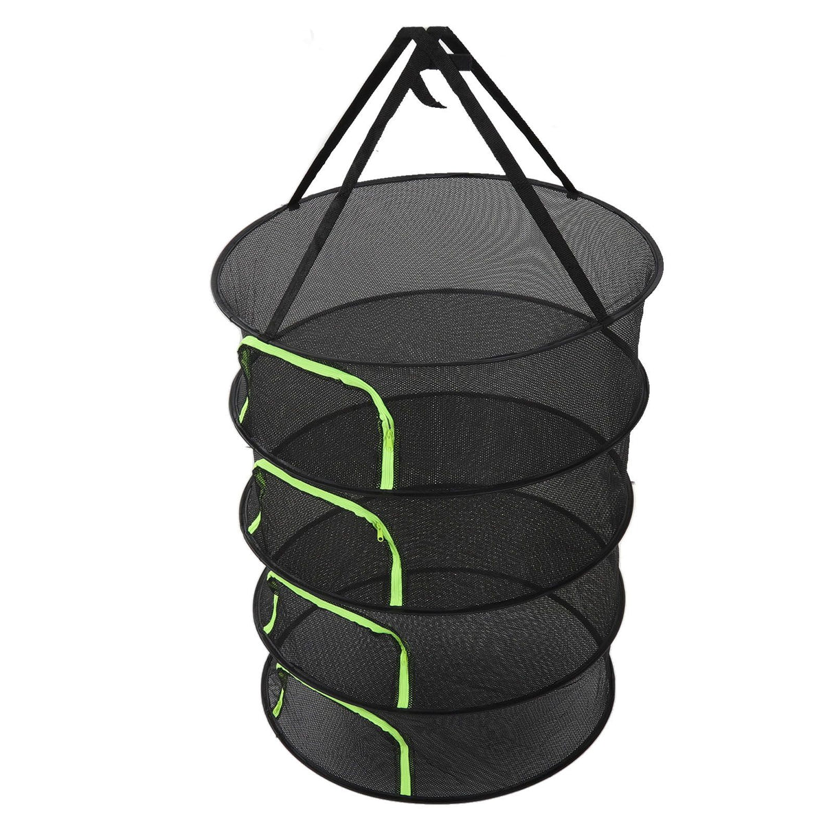 Foldable Plant Drying Net Multilayer Zipper Closure Design 60cm Diameter Herb Buds Dry Net with Storage Bag 4 Layers