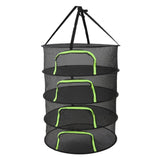 Foldable Plant Drying Net Multilayer Zipper Closure Design 60cm Diameter Herb Buds Dry Net with Storage Bag 4 Layers