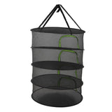 Foldable Plant Drying Net Multilayer Zipper Closure Design 60cm Diameter Herb Buds Dry Net with Storage Bag 4 Layers