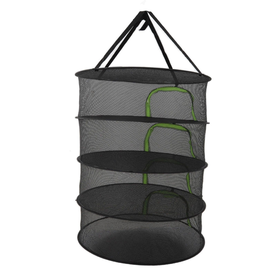 Foldable Plant Drying Net Multilayer Zipper Closure Design 60cm Diameter Herb Buds Dry Net with Storage Bag 4 Layers