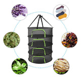 Foldable Plant Drying Net Multilayer Zipper Closure Design 60cm Diameter Herb Buds Dry Net with Storage Bag 4 Layers