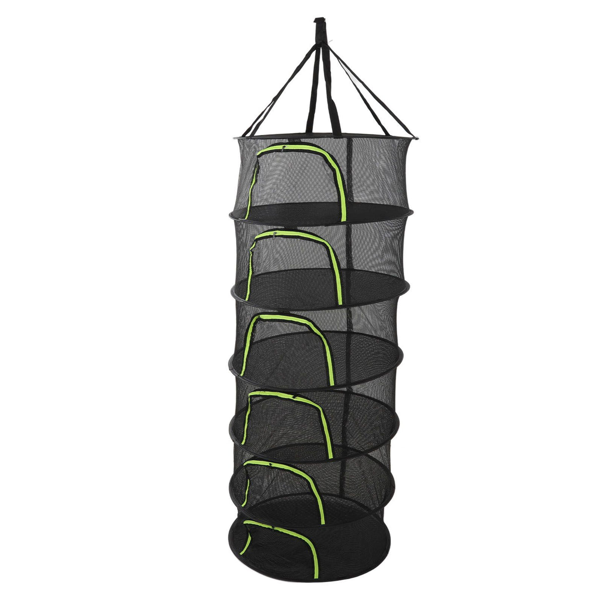 Foldable Plant Drying Net Multilayer Zipper Closure Design 60cm Diameter Herb Buds Dry Net with Storage Bag 6 Layers