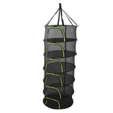 Foldable Plant Drying Net Multilayer Zipper Closure Design 60cm Diameter Herb Buds Dry Net with Storage Bag 6 Layers