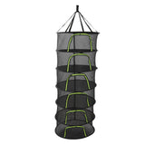 Foldable Plant Drying Net Multilayer Zipper Closure Design 60cm Diameter Herb Buds Dry Net with Storage Bag 6 Layers - Top-Down View