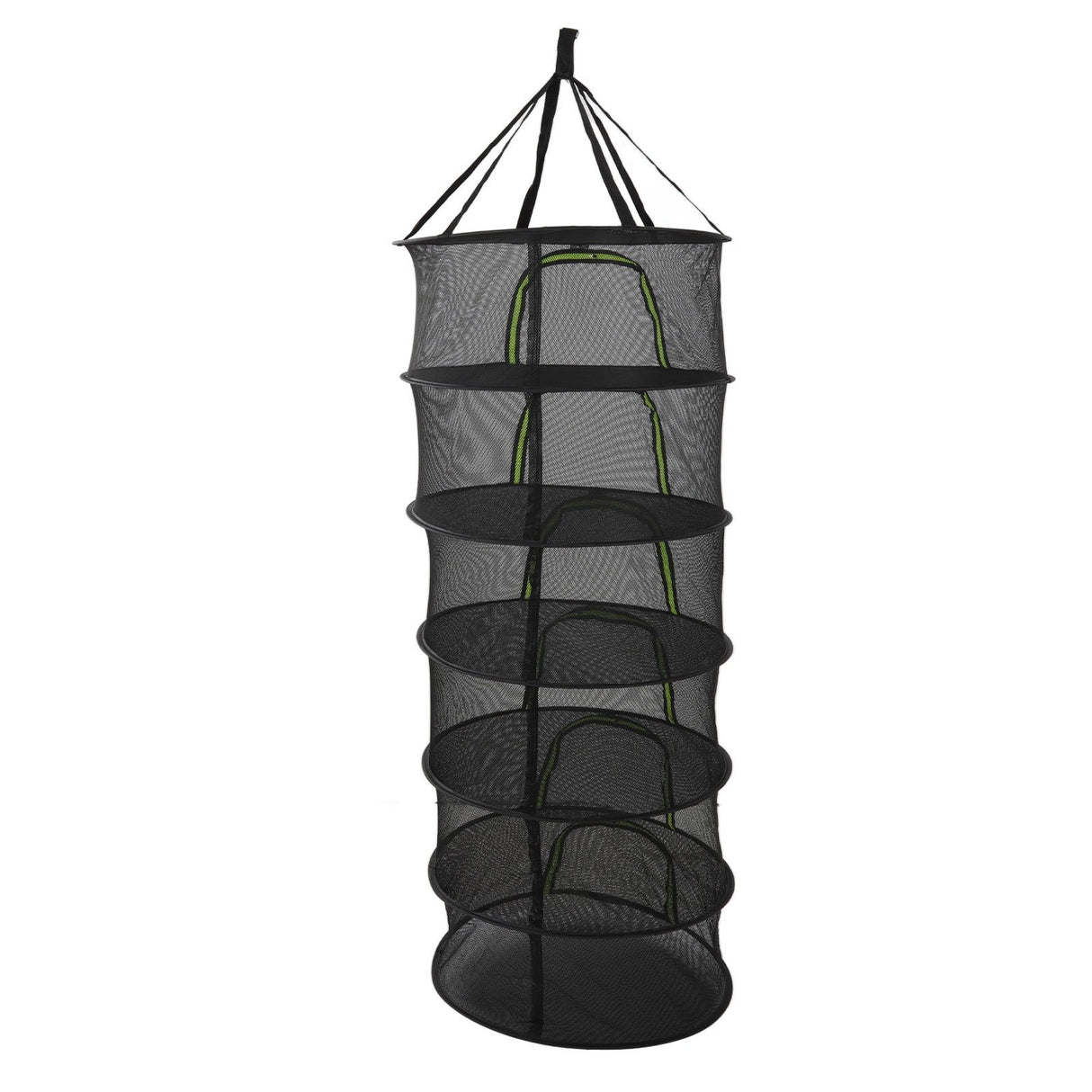 Foldable Plant Drying Net Multilayer Zipper Closure Design 60cm Diameter Herb Buds Dry Net with Storage Bag 6 Layers