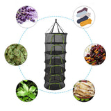 Foldable Plant Drying Net Multilayer Zipper Closure Design 60cm Diameter Herb Buds Dry Net with Storage Bag 6 Layers