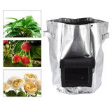 Silver Potato Grow Bag Waterproof Openable Planting Bucket for Plant Vegetable Flower L 43 Liters 10 Gallons