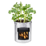 Silver Potato Grow Bag Waterproof Openable Planting Bucket for Plant Vegetable Flower L 43 Liters 10 Gallons - Extra Image