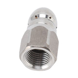 High Pressure Washer Spray Nozzle Stainless Steel Sewer Jetting Nozzle for Industrial Pipe Cleaning G1/4 Internal Thread