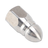 High Pressure Washer Spray Nozzle Stainless Steel Sewer Jetting Nozzle for Industrial Pipe Cleaning G1/4 Internal Thread