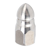 High Pressure Washer Spray Nozzle Stainless Steel Sewer Jetting Nozzle for Industrial Pipe Cleaning G1/4 Internal Thread