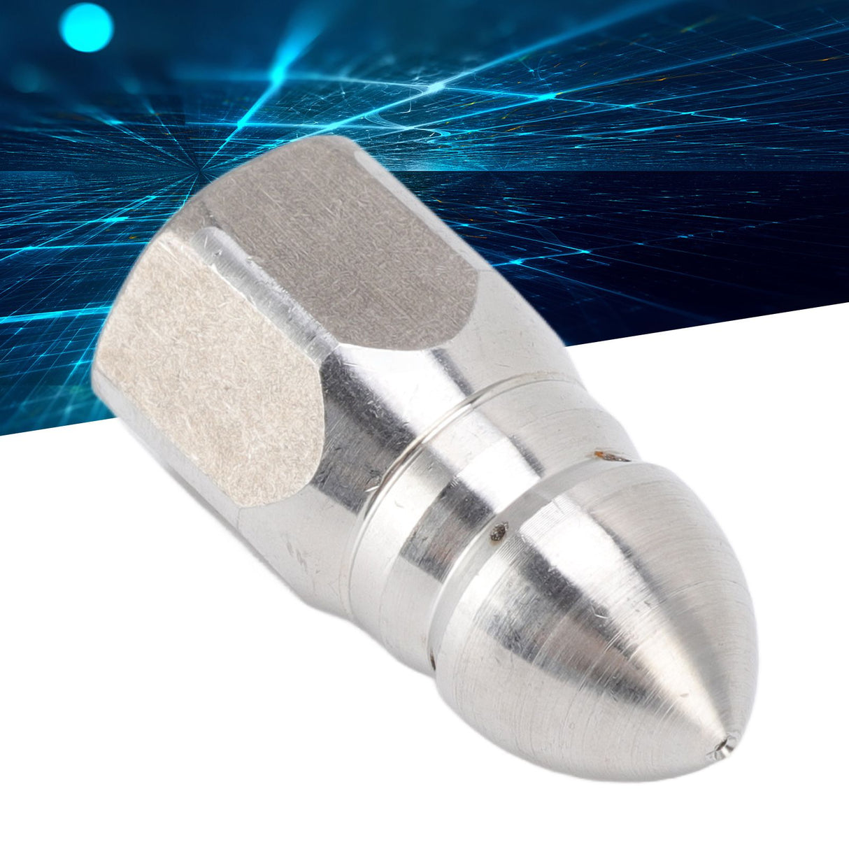 High Pressure Washer Spray Nozzle Stainless Steel Sewer Jetting Nozzle for Industrial Pipe Cleaning G1/4 Internal Thread