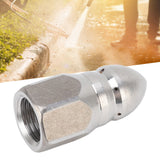 High Pressure Washer Spray Nozzle Stainless Steel Sewer Jetting Nozzle for Industrial Pipe Cleaning G1/4 Internal Thread