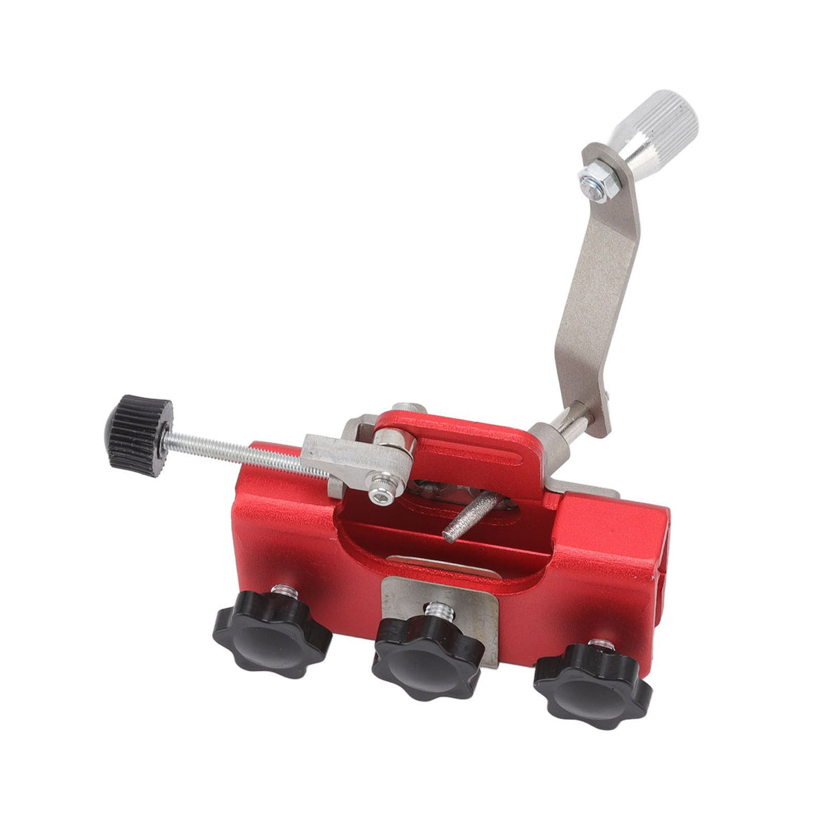 Chainsaw Sharpener Portable Lightweight Hand Crank Chain Sharpening Jig for Electric Saws Red