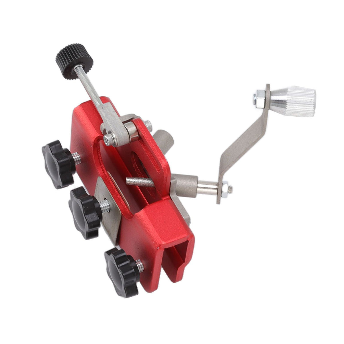 Chainsaw Sharpener Portable Lightweight Hand Crank Chain Sharpening Jig for Electric Saws Red