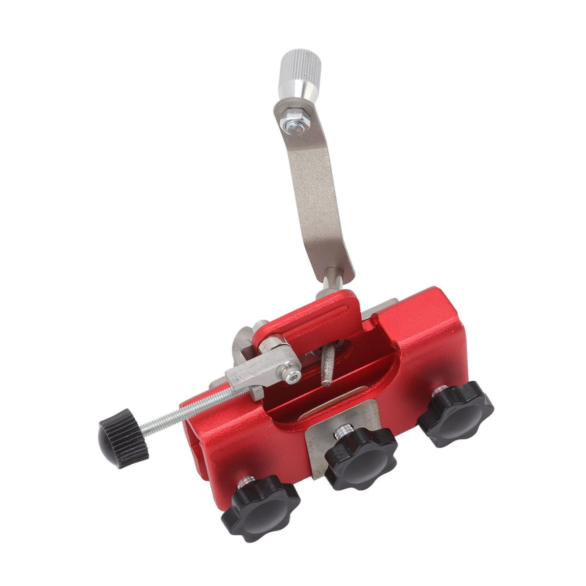 Chainsaw Sharpener Portable Lightweight Hand Crank Chain Sharpening Jig for Electric Saws Red