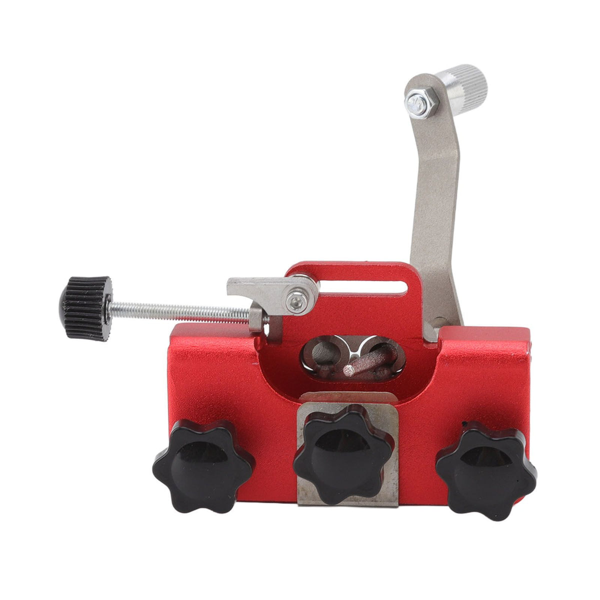 Chainsaw Sharpener Portable Lightweight Hand Crank Chain Sharpening Jig for Electric Saws Red