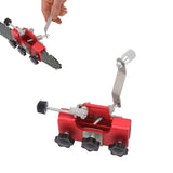 Chainsaw Sharpener Portable Lightweight Hand Crank Chain Sharpening Jig for Electric Saws Red