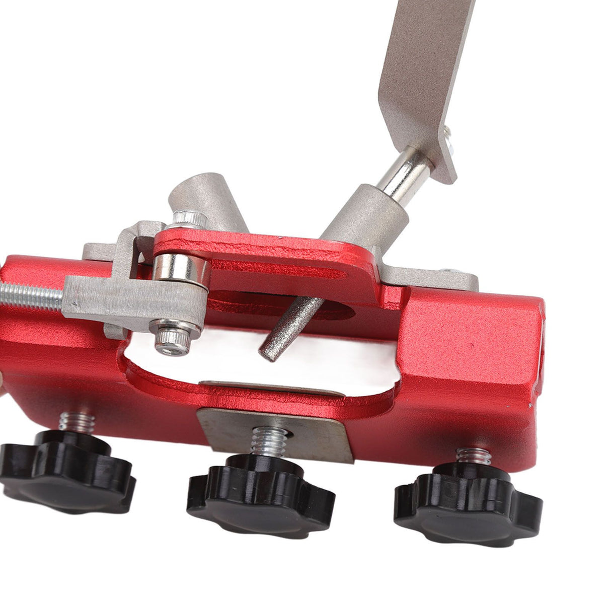 Chainsaw Sharpener Portable Lightweight Hand Crank Chain Sharpening Jig for Electric Saws Red
