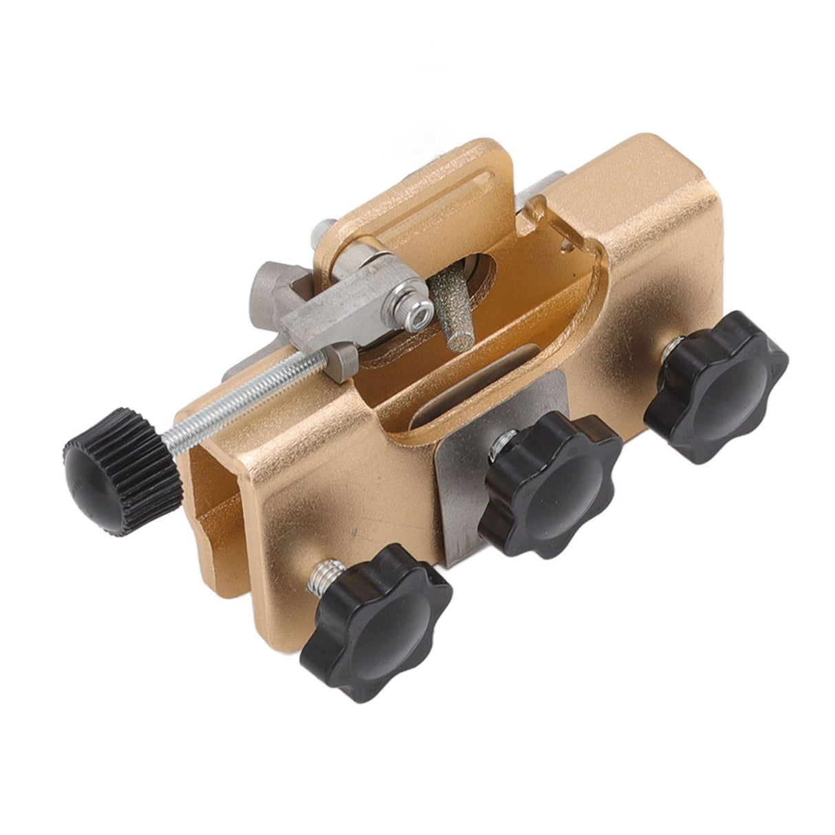Chainsaw Sharpener Portable Lightweight Hand Crank Chain Sharpening Jig for Electric Saws Gold