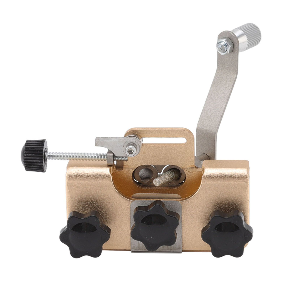 Chainsaw Sharpener Portable Lightweight Hand Crank Chain Sharpening Jig for Electric Saws Gold