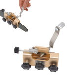Chainsaw Sharpener Portable Lightweight Hand Crank Chain Sharpening Jig for Electric Saws Gold