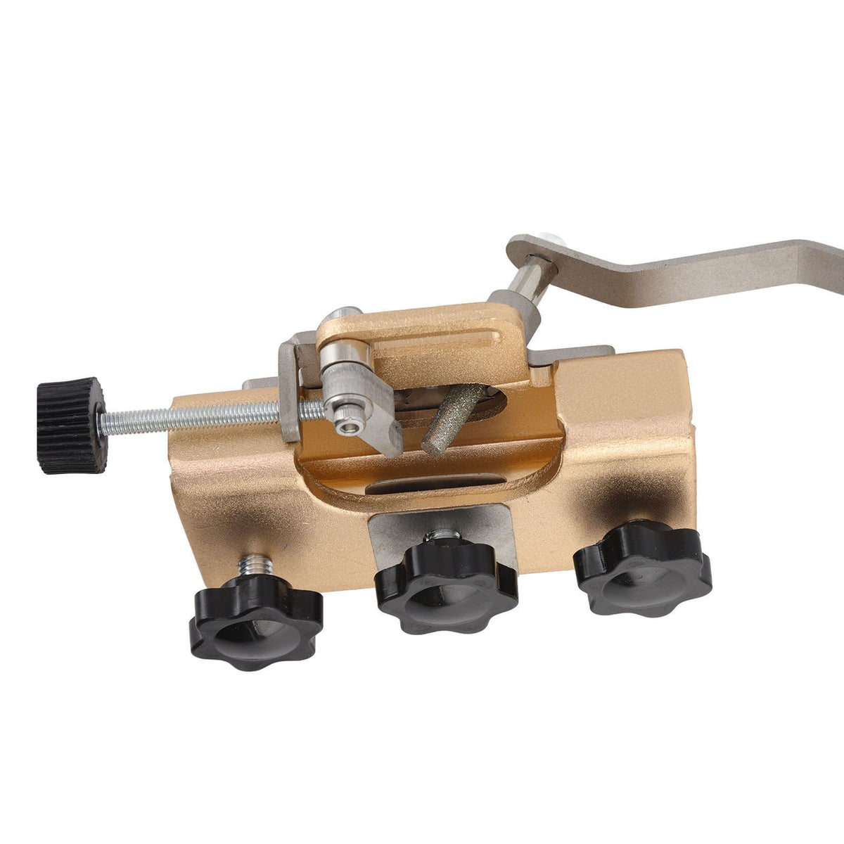 Chainsaw Sharpener Portable Lightweight Hand Crank Chain Sharpening Jig for Electric Saws Gold