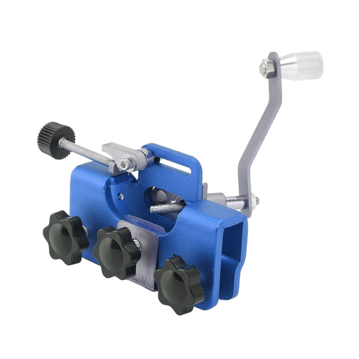 Chainsaw Sharpener Portable Lightweight Hand Crank Chain Sharpening Jig for Electric Saws Blue